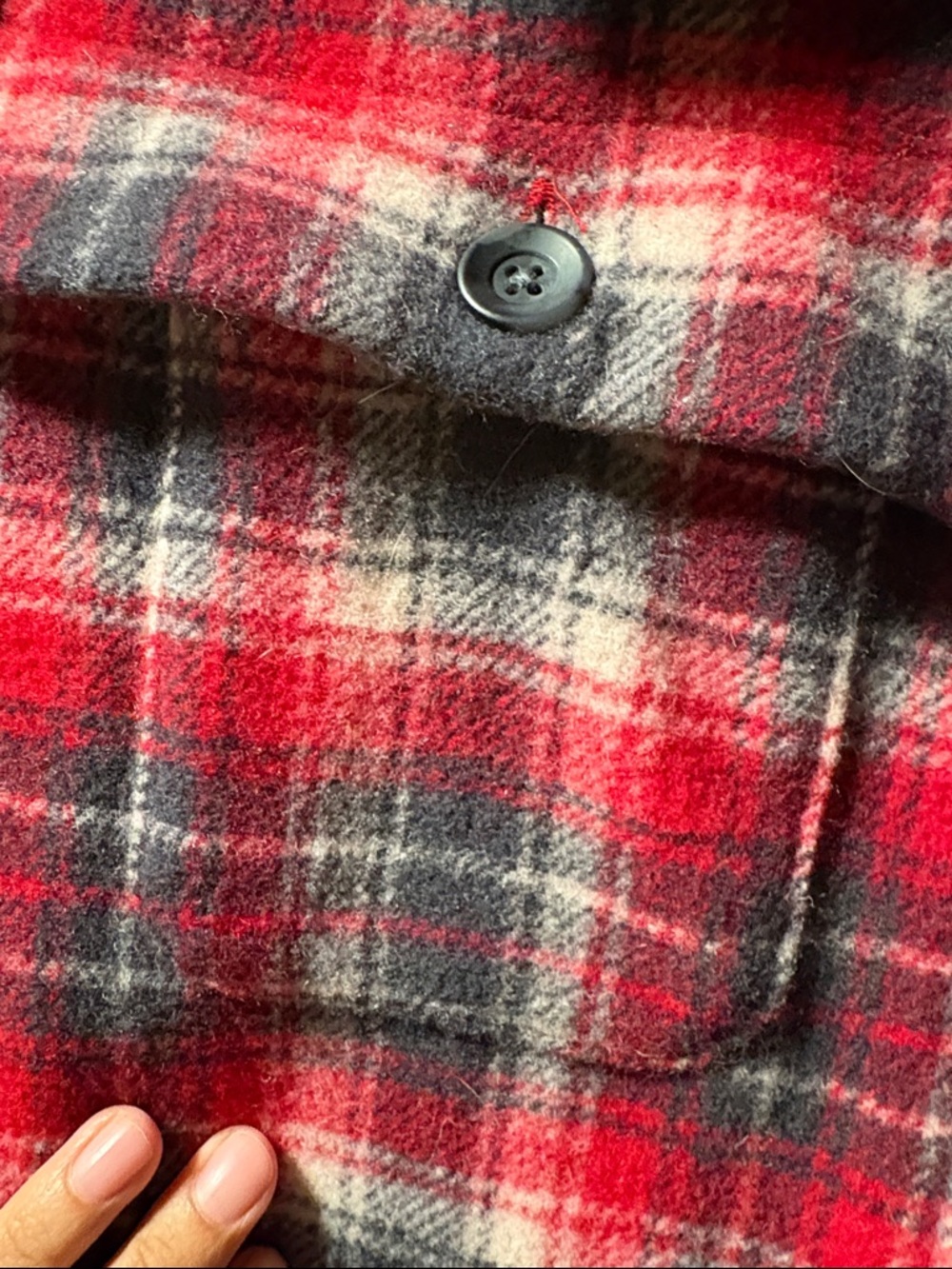 Woolrich Red and Black Plaid Utility Jacket - Picture 5 of 6